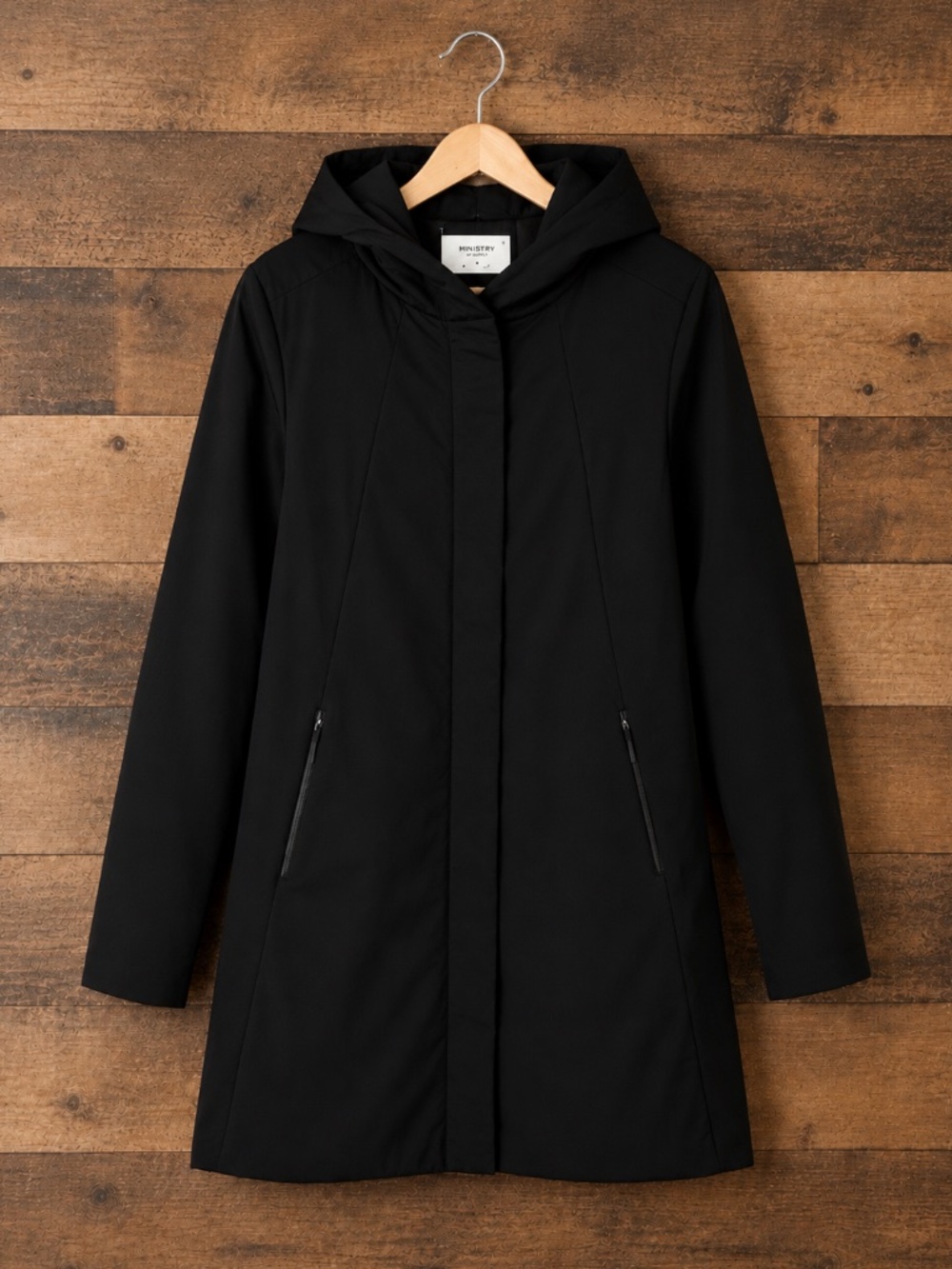 Ministry of Supply Travel Coat Small Black Performance Jacket EUC